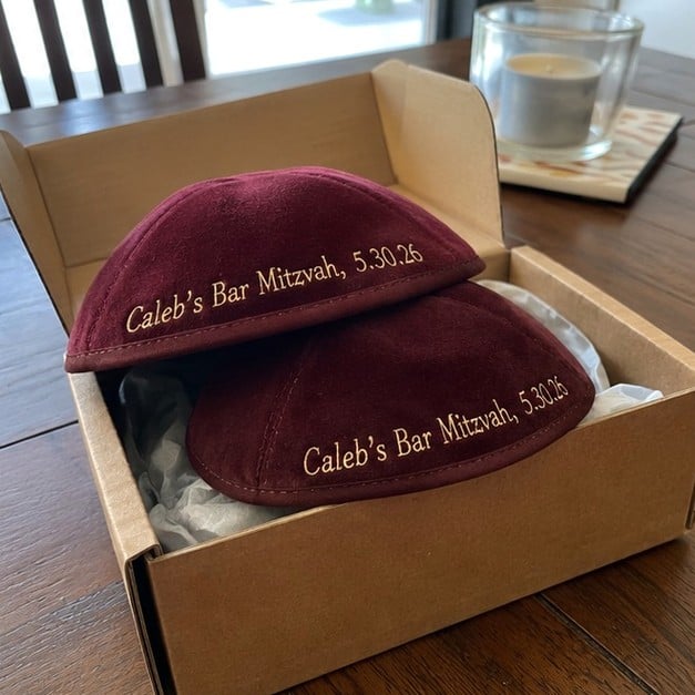 Custom kippahs — customer photo