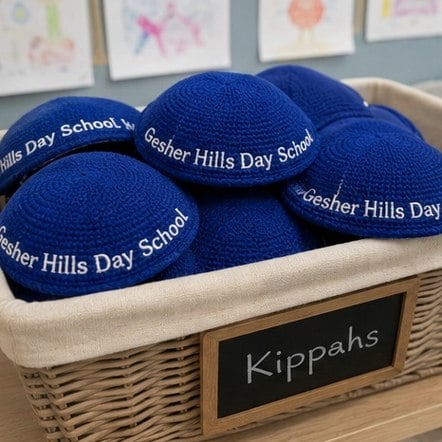 Customized kippahs for day schools and youth groups