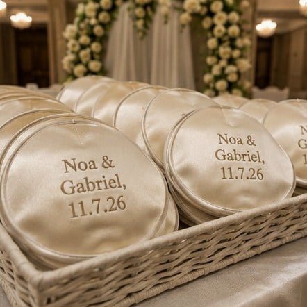 Customized kippahs for weddings