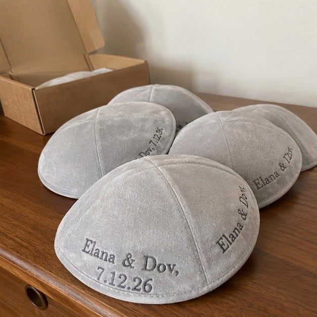 Personalized kippahs — customer photo